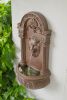 Terra Cotta Lion Hanging Wall Fountain