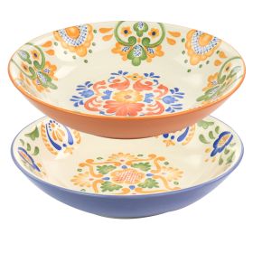 Laurie Gates Tierra 2 Piece Round Stoneware Dinner Bowl Set in Assorted Designs