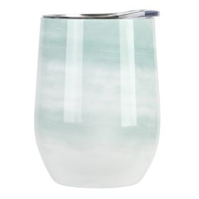 Gibson Home Brampton 12 Ounce Stainless Steel Thermal Stemless Wine Tumbler in Mint