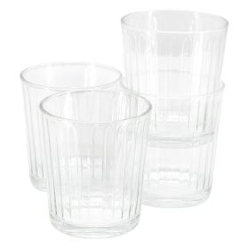 Gibson Home Moonstone 4 Piece 13.5 Ounce Double Old-Fashioned Glass Set