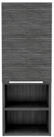 32" Smoky Gray Oak Accent Cabinet With Three Shelves