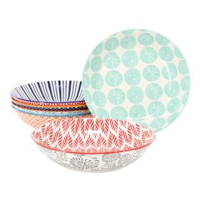 Elama Giovanna 6 Piece Assorted Porcelain Bowl Set