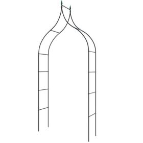 9.5 Feet Decorative Metal Garden Arch for Vine Rose Climbing Wedding Ceremony Party Decoration