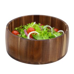 MegaChef 9.75 Inch Large Acacia Wood Salad Bowl