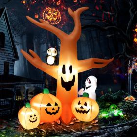 8 Feet Halloween Inflatable Dead Tree with LED Lights