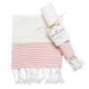 Turkish Hand Towels 2 Pack 100% Cotton Kitchen and Bathroom Hand Towels Decorative Hand Towels for Bath Guest Face Hair Tea Dishcloth 40x18 inch White