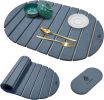 Stone Dish Drying Mat for Kitchen Counter, Quick Dry Diatomaceous Earth Drying Mat, Foldable Absorbent Stone Drying Pad8" Ã— 4" for Dishes, Cups