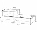 Modern 2-Tier Coffee Table Irregular Center Table with Open Storage Shelf for Living Room Decorative Wooden Top