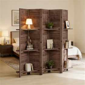 Privacy screen, bedroom divider, folding screen, walnut wood