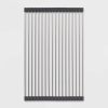 Over the Sink (Roll Away) Dish Drainer Silver: Stainless Steel Drying Rack Mat, Hand Wash, 20.5"x13"