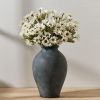Ceramic Vintage Flower Vase | 9 Inch Large Pottery Rustic Farmhouse Boho Vase for Home Decor, Table, Living Room, Bathroom, Coffee Desk, Shelf