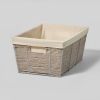 Gray Large Tapered Woven Twisted Paper Rope Basket, 17" x 12" x 8"