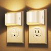 LED Night Light[2 Pack], Night Lights Plug into Wall, 3 Level Brightness Adjustable Plug in Night Light, Dusk to Dawn Sensor Nightlights for Adults