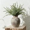Ceramic Decorative Flower Vase | 7.48 Inch Pottery Rustic Farmhouse Boho Vase for Home Decor, Table, Living Room, Bathroom, Coffee Desk, Shelf