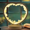Natural Crystal Night Lamp Heart Shape Bedroom Bedside Sleep Night Light Healing Crystal Gemstone Citrine Light Tri-Color Ambient Light USB Powered fo