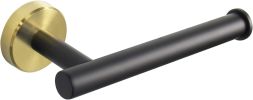 Bathroom Toilet Paper Holder, Premium SUS304 Stainless Steel Rustproof Wall Mounted Toilet Roll Holder for Bathroom, Kitchen (1 Pack, Black and Gold)