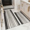 Three-piece kitchen rug set, non-slip and washable, abstract pattern kitchen hallway rug, soft and comfortable, suitable for sinks, floors, entrances