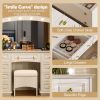 Luxurious Makeup Vanity with 10 Hollywood Bulbs, 3 Color Lighting Modes