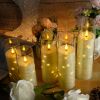 Flameless LED Candles with Timer 5 Pc Flickering Flameless Candles for Romantic Ambiance and Home Decoration Stable Acrylic Shell,