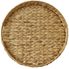16-Inch Natural Water Hyacinth Decorative Tray with Clear Acrylic Insert, 1 Count