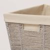 Gray Large Tapered Woven Twisted Paper Rope Basket, 17" x 12" x 8"