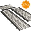 Three-piece kitchen rug set, non-slip and washable, abstract pattern kitchen hallway rug, soft and comfortable, suitable for sinks, floors, entrances