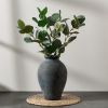 Ceramic Vintage Flower Vase | 9 Inch Large Pottery Rustic Farmhouse Boho Vase for Home Decor, Table, Living Room, Bathroom, Coffee Desk, Shelf