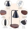 Candle Warmer Lamp with Timer Black, Birthday Gifts for Women Men, House Warming Gifts New Home Decor Aesthetic Black Walnut