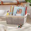 Gray Large Tapered Woven Twisted Paper Rope Basket, 17" x 12" x 8"