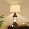 20.5in Black Gold Farmhouse Bedside Table Lamp, Suitable For Living Rooms, 3-Way Dimmable Touch Modern Bedside Table With 2 Lights For Bedrooms, Homes