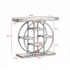 Industrial Sofa Table 39.4" Console Table with Storage Shelves Rustic Oak Finish for Living Room Hallway