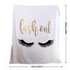 1pc Long Eyelashes Printed Throw Blanket Plush Fluffy Flannel Fleece Blanket Soft Throws for Sofa Couch and Bed
