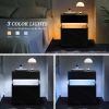LED Nightstands 3 Drawer Dresser for Bedroom End Table with Acrylic Board LED Bedside Tables for Bedroom Living Room Bedside Furniture (Black+Gold)