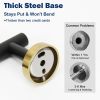 Bathroom Toilet Paper Holder, Premium SUS304 Stainless Steel Rustproof Wall Mounted Toilet Roll Holder for Bathroom, Kitchen (1 Pack, Black and Gold)
