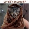 4 Pcs Dog Bath Towels Microfiber Drying Dog Towel Absorbent Pet Heart Paw Towels for Medium Dogs Puppy Cats Pets Shower