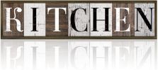 Kitchen Wood Sign, Farmhouse Decor, Wood Framed Kitchen Wall Plaque, Vintage Home Wall Decor, Table Shelf Decoration for Kitchens, Desk Decor Art