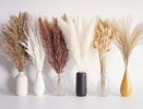 110 PCS Dried Pampas Grass Bouquet, Boho Table Decor, Bunny Tails Dried Flowers, Brown Pompas, White Pampas Grass for Wedding, Home, Rustic Party