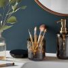 Colored Glass Tortoise Bath Canister