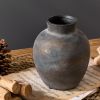 Ceramic Decorative Flower Vase | 6 Inch Pottery Rustic Farmhouse | Boho | Terracotta Vase for Home Decor, Table, Living Room, Bathroom, Shelf