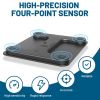 Digital Scale, Electronic Bathroom Scale Home Devices, High-Precision Measurement, LCD Display, Black, Includes Batteries and Product Manual.