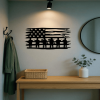 CIFbuy Vintage American Flag Wall Art Metal Stars Stripes Indoor Outdoor Patriotic Wall Hanging(TikTok, temu pick-up service)