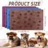 4 Pcs Dog Bath Towels Microfiber Drying Dog Towel Absorbent Pet Heart Paw Towels for Medium Dogs Puppy Cats Pets Shower