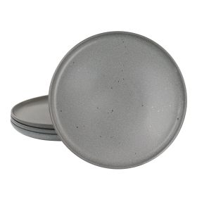 Our Table Landon 4 Piece 8.4 Inch Round Stoneware Salad Plate Set in Truffle