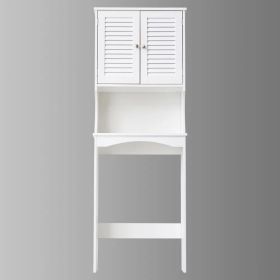Fralimk 23.6*8.7*67inch Over-The-Toilet Storage, Bathroom Organizers And Storage Over Toilet Cabinet, Behind Toilet Bathroom Organizer With Two Louver