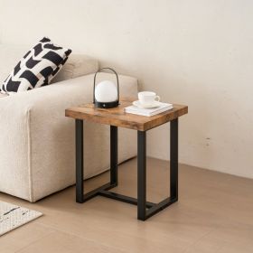 Walnut Night Stand,MDF SideTable, Small Tea Table, Sofa Table With Metal Leg