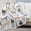 Great Dane Dog Blanket Red Heart Puppy Print Sherpa Fleece Throw Blanket Funny Kawaii Dog Portrait Plush Blankets Love Pets Gift for Women Kids