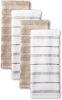 Albany Kitchen Towel 4-Pack Set, Milkshake Tan/White, 16"x26"