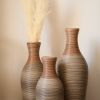 Desktop Vase, Brown Decorative Floor Vase, Classic and Neat Floor Vase, High Independent Flower Stand, Artificial Vine Vase, PVC Floor Vase