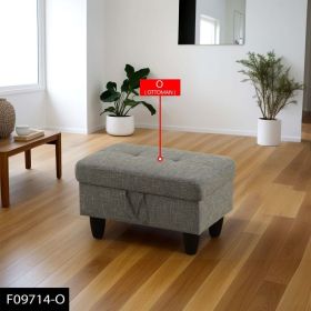 Pickup Only--Grey Linen Living Room Sofa Ottoman