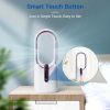 Bladeless Desk Fan, 11.8 Inch Small Rechargeable Fan, Quiet Office Fan, 3 Speeds, Touch Control, Easy to Clean, Desk Fan Small Quiet, Ideal for Home